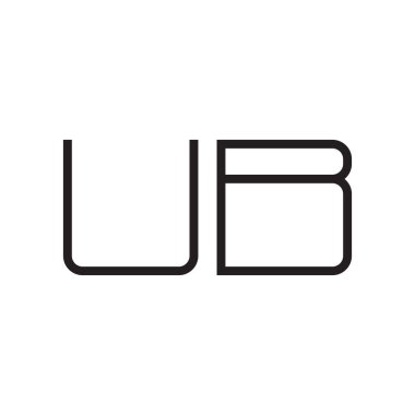 ub ilk harf vektör logosu simgesi
