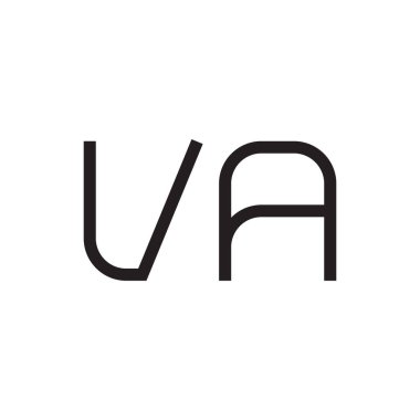 va ilk harf vektör logo simgesi