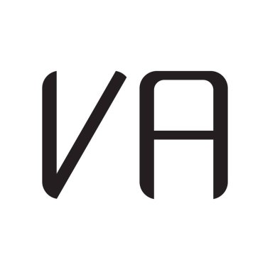 va ilk harf vektör logo simgesi