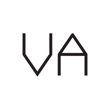 va ilk harf vektör logo simgesi