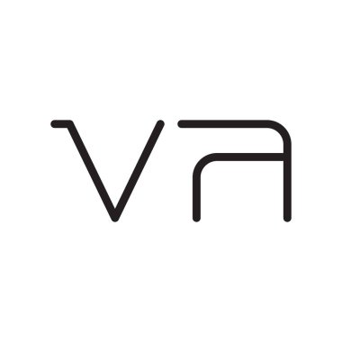 va ilk harf vektör logo simgesi