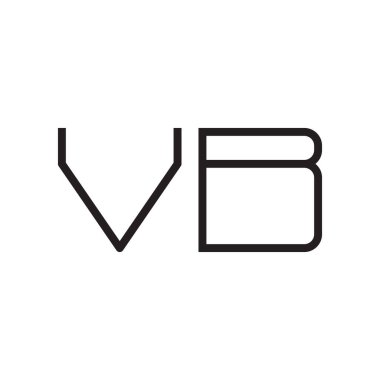 vb ilk harf vektör logo simgesi