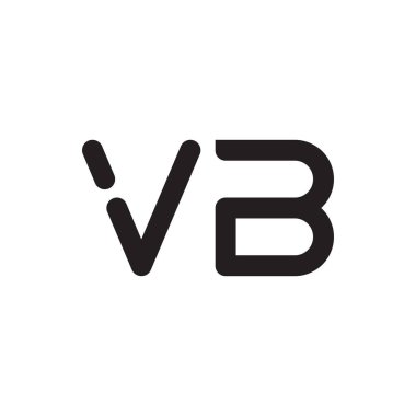 vb ilk harf vektör logo simgesi