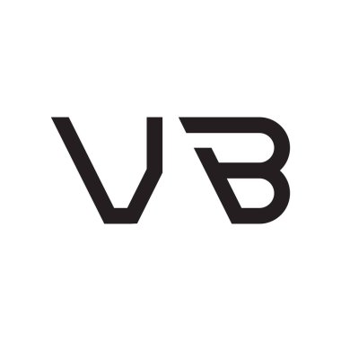vb ilk harf vektör logo simgesi