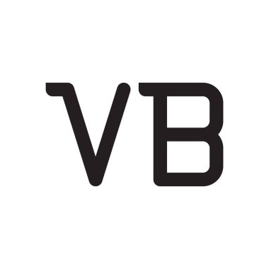 vb ilk harf vektör logo simgesi