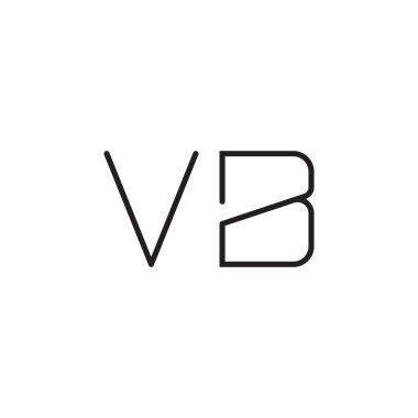 vb ilk harf vektör logo simgesi