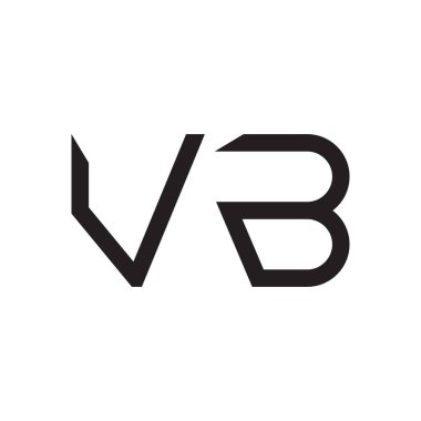 vb ilk harf vektör logo simgesi