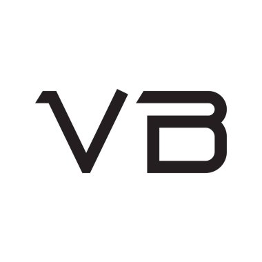 vb ilk harf vektör logo simgesi