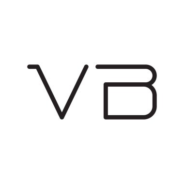 vb ilk harf vektör logo simgesi