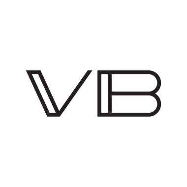 vb ilk harf vektör logo simgesi