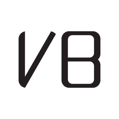 vb ilk harf vektör logo simgesi