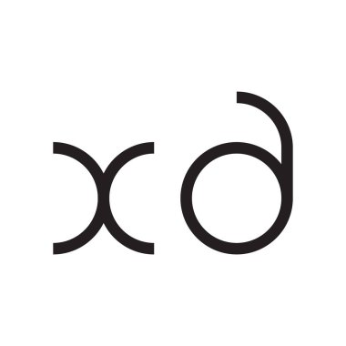 xa ilk harf vektör logo simgesi