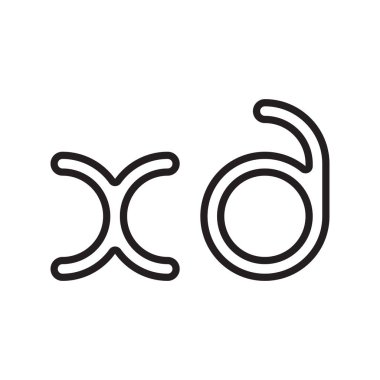 xa ilk harf vektör logo simgesi