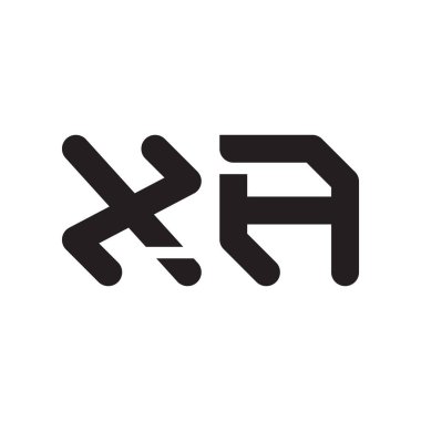 xa ilk harf vektör logo simgesi