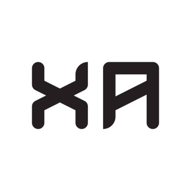 xa ilk harf vektör logo simgesi