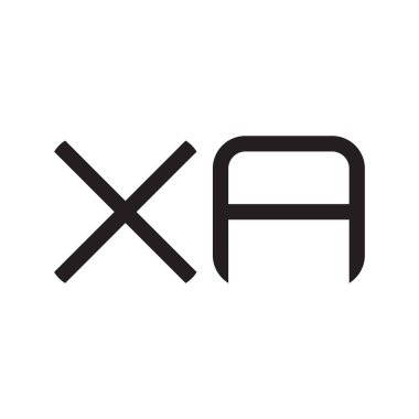xa ilk harf vektör logo simgesi