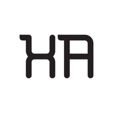 xa ilk harf vektör logo simgesi