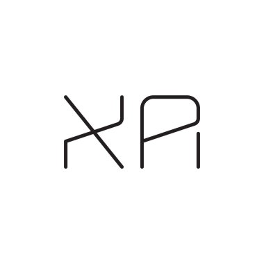 xa ilk harf vektör logo simgesi