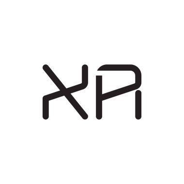 xa ilk harf vektör logo simgesi