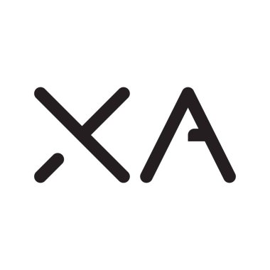 xa ilk harf vektör logo simgesi