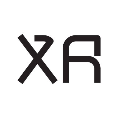 xa ilk harf vektör logo simgesi