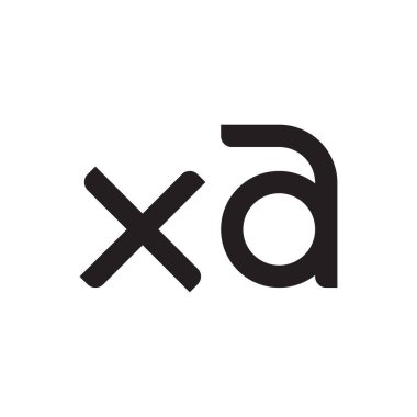 xa ilk harf vektör logo simgesi