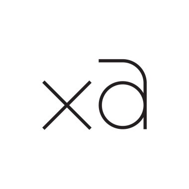 xa ilk harf vektör logo simgesi