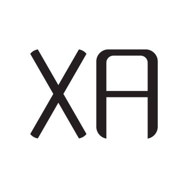 xa ilk harf vektör logo simgesi