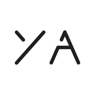 ilk harf vektör logo simgesi