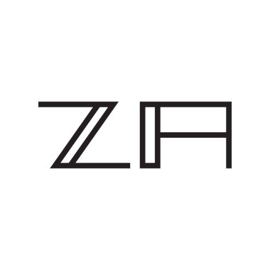 za ilk harf vektör logosu simgesi