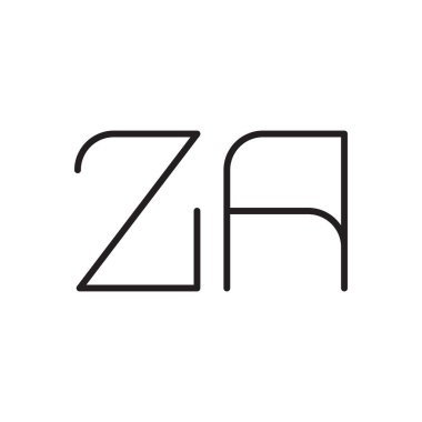 za ilk harf vektör logosu simgesi