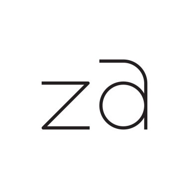 za ilk harf vektör logosu simgesi