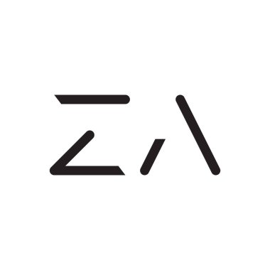 za ilk harf vektör logosu simgesi