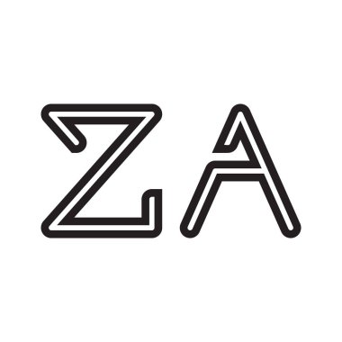 za ilk harf vektör logosu simgesi