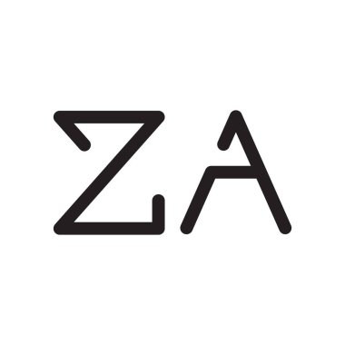 za ilk harf vektör logosu simgesi