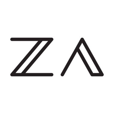 za ilk harf vektör logosu simgesi