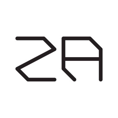 za ilk harf vektör logosu simgesi