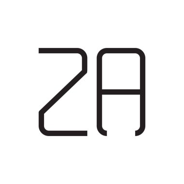 za ilk harf vektör logosu simgesi