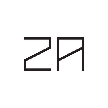 za ilk harf vektör logosu simgesi