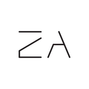 za ilk harf vektör logosu simgesi