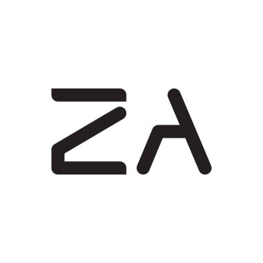 za ilk harf vektör logosu simgesi