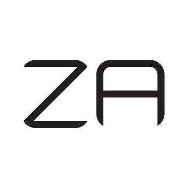 za ilk harf vektör logosu simgesi