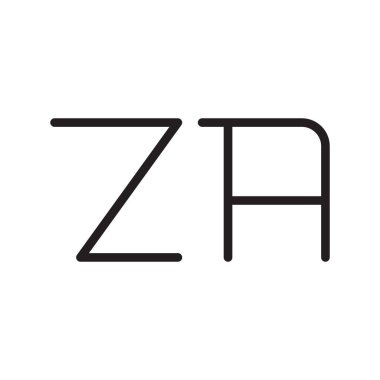 za ilk harf vektör logosu simgesi