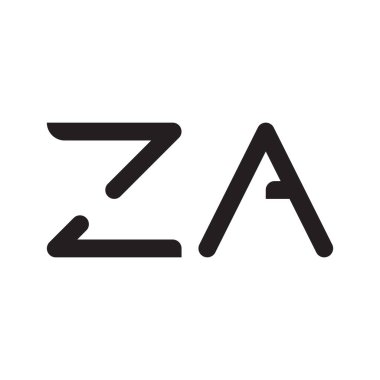 za ilk harf vektör logosu simgesi