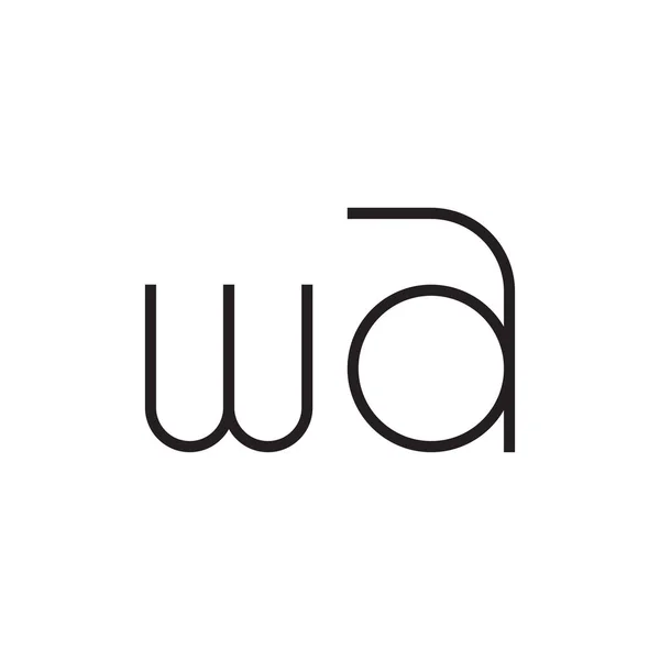 Wstępna Ikona Logo Wektora Litery — Wektor stockowy