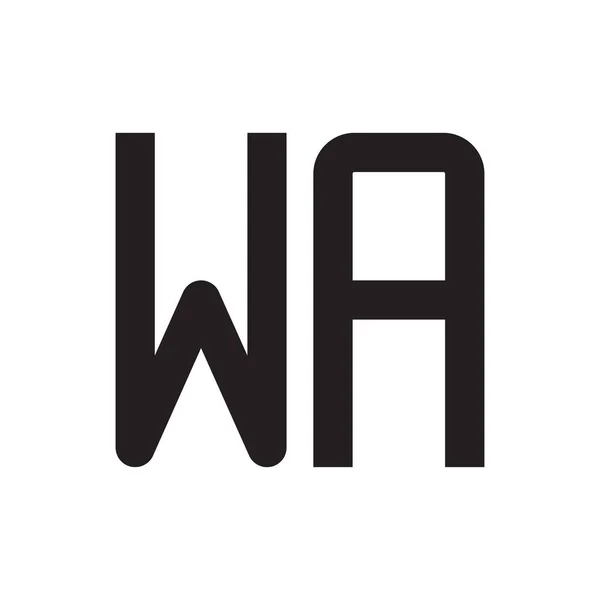 Wstępna Ikona Logo Wektora Litery — Wektor stockowy