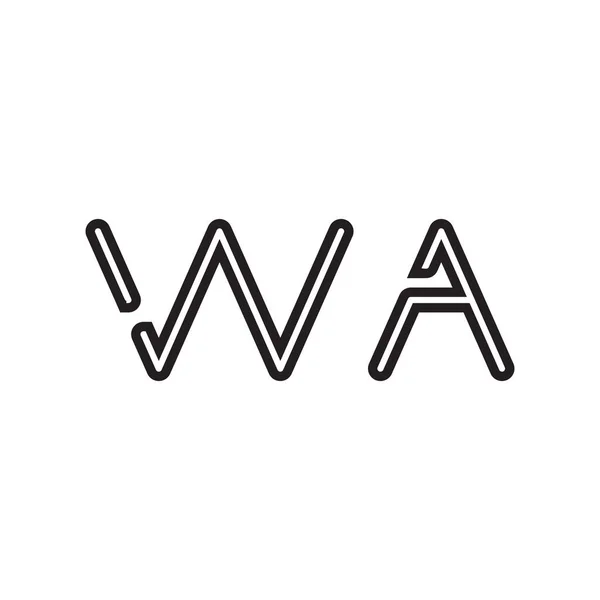 Wstępna Ikona Logo Wektora Litery — Wektor stockowy