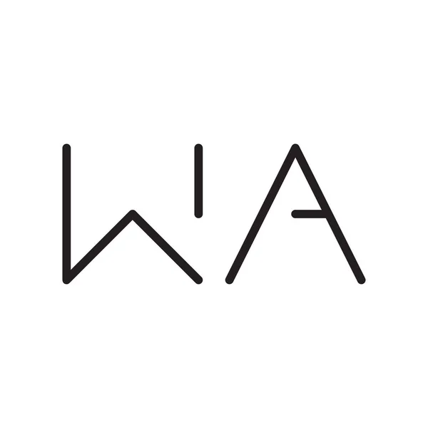 Wstępna Ikona Logo Wektora Litery — Wektor stockowy