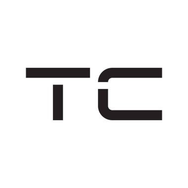 tc ilk harf vektör logo simgesi
