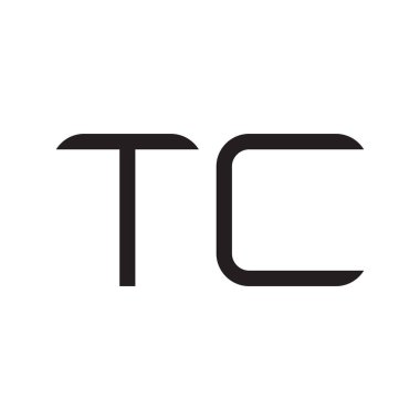 tc ilk harf vektör logo simgesi